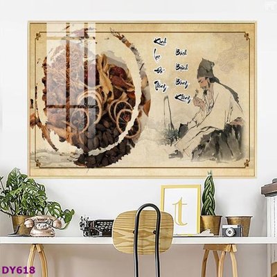 File tranh Tranh trang trí đông y dưỡng sinh spa môi mi DY618 (gốc) chủ đề động vật