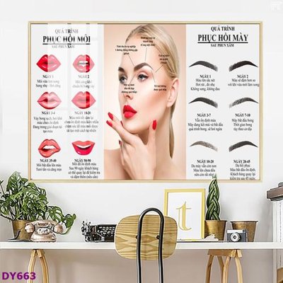 File gốc Tranh trang trí đông y dưỡng sinh spa môi mi DY663 (bản quyền) cho in ấn