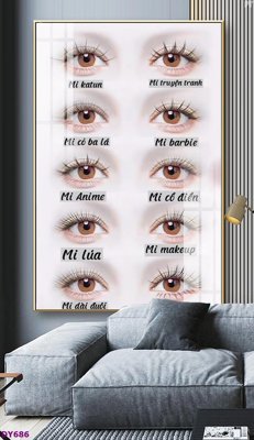 Hình ảnh file gốc Tranh trang trí đông y dưỡng sinh spa môi mi DY686 cho in UV