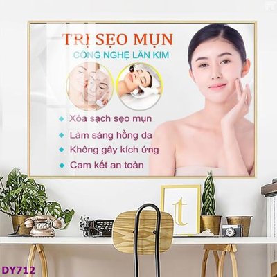 File tranh in tráng gương Tranh trang trí đông y dưỡng sinh spa môi mi DY712 (siêu nét)