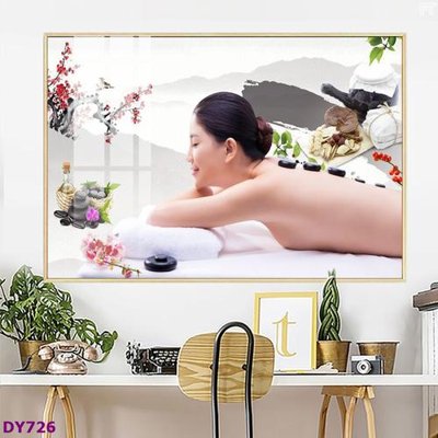 File gốc Tranh trang trí đông y dưỡng sinh spa môi mi DY726 (in lụa) họa tiết 3D