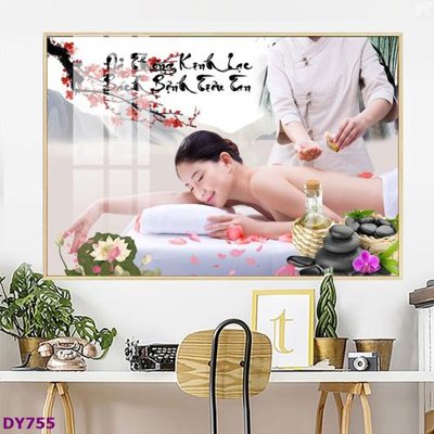 File tranh Tranh trang trí đông y dưỡng sinh spa môi mi DY755 (gốc) in film