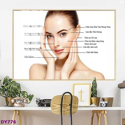 File tranh Tranh trang trí đông y dưỡng sinh spa môi mi DY776 (gốc) chủ đề con người