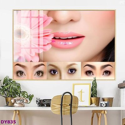 Ảnh gốc Tranh trang trí đông y dưỡng sinh spa môi mi DY835 (nét căng) in mica