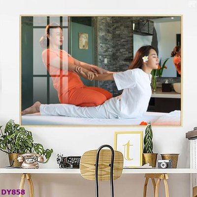 Hình ảnh file gốc in lụa Tranh trang trí đông y dưỡng sinh spa môi mi DY858