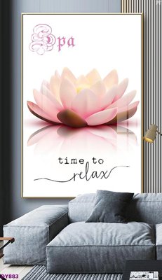 File tranh Tranh trang trí đông y dưỡng sinh spa môi mi DY883 (bản gốc) in lụa 5D