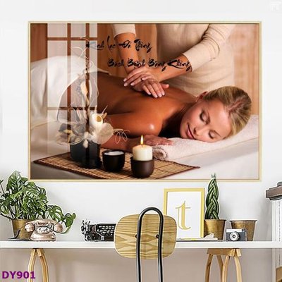 Tải file Tranh trang trí đông y dưỡng sinh spa môi mi DY901 (gốc) chủ đề tâm linh