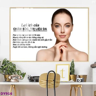 File tranh Tranh trang trí đông y dưỡng sinh spa môi mi DY916 (bản gốc) in lụa dán tường