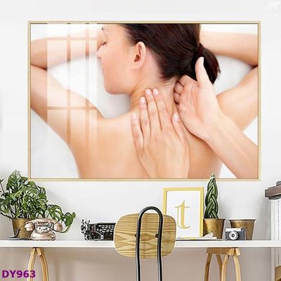 File tranh Tranh trang trí đông y dưỡng sinh spa môi mi DY963 (gốc) in vải canvas