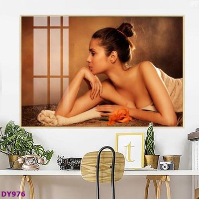 File gốc Tranh trang trí đông y dưỡng sinh spa môi mi DY976 (phong cách) tối giản