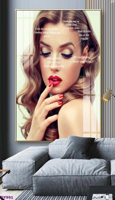 File gốc Tranh trang trí đông y dưỡng sinh spa môi mi DY991 (PSD/TIFF) độ phân giải cao