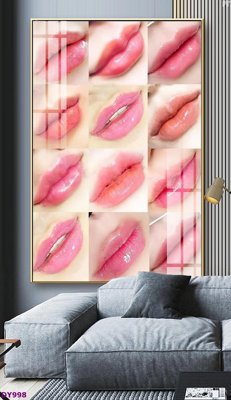 Tải file Tranh trang trí đông y dưỡng sinh spa môi mi DY998 (ảnh gốc) in gạch 3D