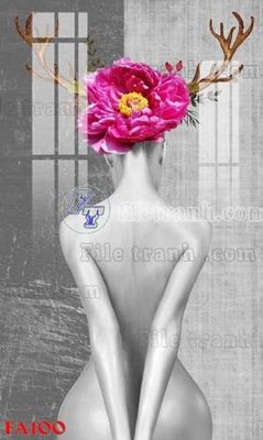 File gốc File gốc in bộ tranh decor treo tráng gương canvas FA100 (in lụa) trang trí tường