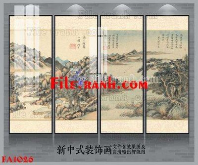 File gốc File gốc in bộ tranh decor treo tráng gương canvas FA1026 (in tráng gương) ốp tường