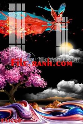 File gốc File gốc in bộ tranh decor treo tráng gương canvas FA1066 (phiên bản chuẩn) để in ấn