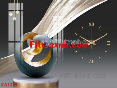 File tranh gốc File gốc in bộ tranh decor treo tráng gương canvas FA1175 chủ đề hiện đại