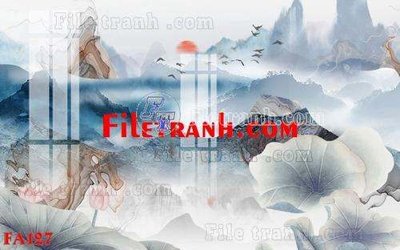 File ảnh File gốc in bộ tranh decor treo tráng gương canvas FA127 (gốc) in Hiflex