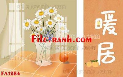 File in trần File gốc in bộ tranh decor treo tráng gương canvas FA1284 (bản gốc) 5D
