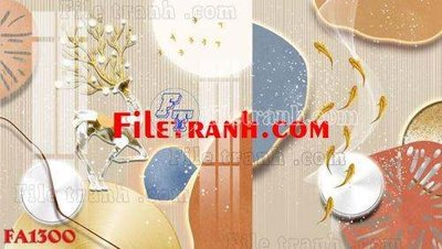 File tranh File gốc in bộ tranh decor treo tráng gương canvas FA1300 (gốc) chủ đề trẻ em