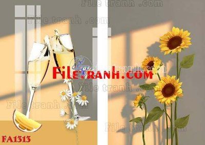 File tranh PSD File gốc in bộ tranh decor treo tráng gương canvas FA1313 chất lượng cao