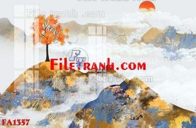 File tranh quảng cáo File gốc in bộ tranh decor treo tráng gương canvas FA1357 (download file gốc)