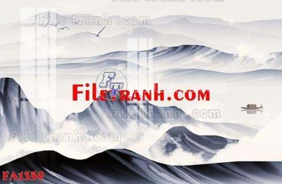 File in trần File gốc in bộ tranh decor treo tráng gương canvas FA1359 (file gốc) phong thủy