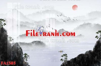 File tranh gốc File gốc in bộ tranh decor treo tráng gương canvas FA1385 (sắc nét từng chi tiết)