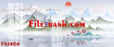 File tranh gốc File gốc in bộ tranh decor treo tráng gương canvas FA1404 (bản đẹp) độc quyền