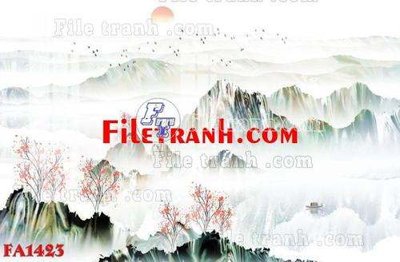 File ảnh File gốc in bộ tranh decor treo tráng gương canvas FA1423 (gốc) cho trang trí nhà hàng