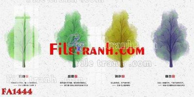 File tranh gốc File gốc in bộ tranh decor treo tráng gương canvas FA1444 (bản quyền) độc đáo