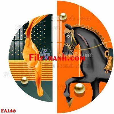 Ảnh gốc File gốc in bộ tranh decor treo tráng gương canvas FA146 (nét căng) in mica