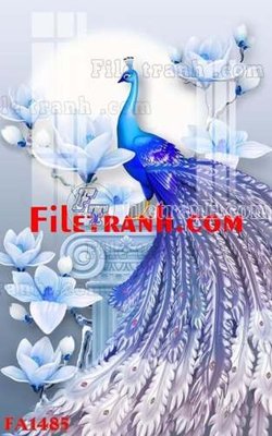 File tranh File gốc in bộ tranh decor treo tráng gương canvas FA1485 (bản gốc) in lụa 5D