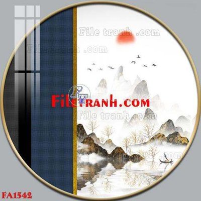 File gốc File gốc in bộ tranh decor treo tráng gương canvas FA1542 (phiên bản chuẩn) để in ấn