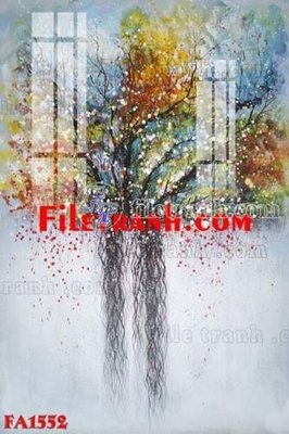 File tranh gốc File gốc in bộ tranh decor treo tráng gương canvas FA1552 (bản quyền) độc đáo