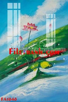 Download file gốc File gốc in bộ tranh decor treo tráng gương canvas FA1646 (in lụa) hoa lá