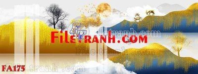 File tranh File gốc in bộ tranh decor treo tráng gương canvas FA175 (bản gốc) treo quán cafe