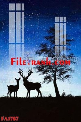 File tranh File gốc in bộ tranh decor treo tráng gương canvas FA1787 (gốc) in film