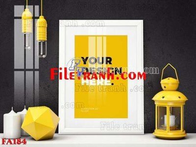 File ảnh File gốc in bộ tranh decor treo tráng gương canvas FA184 (gốc) in Hiflex