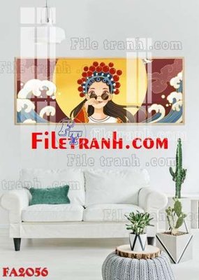 File gốc File gốc in bộ tranh decor treo tráng gương canvas FA2056 (cho in UV) siêu nét