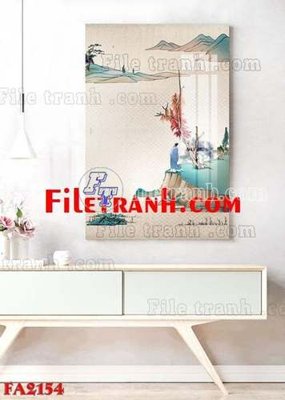 Tải file File gốc in bộ tranh decor treo tráng gương canvas FA2154 (gốc) chủ đề phong thủy