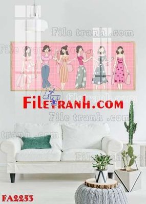 Download file File gốc in bộ tranh decor treo tráng gương canvas FA2253 (chất lượng in ấn)