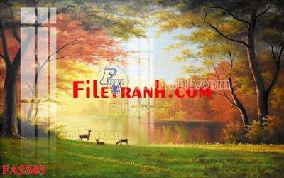File in trần File gốc in bộ tranh decor treo tráng gương canvas FA2383 (bản gốc) mây trời