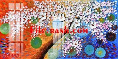 File tranh quảng cáo File gốc in bộ tranh decor treo tráng gương canvas FA2427 (file gốc) chuyên nghiệp