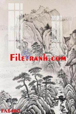 File tranh File gốc in bộ tranh decor treo tráng gương canvas FA2480 (gốc) in film