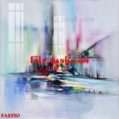 File tranh File gốc in bộ tranh decor treo tráng gương canvas FA2550 (bản gốc) in lụa 5D