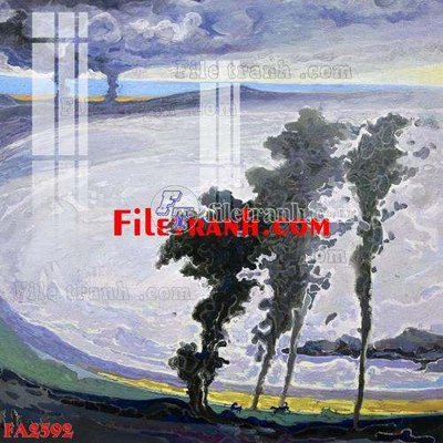 File tranh File gốc in bộ tranh decor treo tráng gương canvas FA2592 (file gốc) chủ đề phong thủy