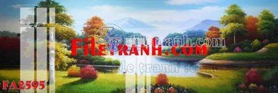 File in trần File gốc in bộ tranh decor treo tráng gương canvas FA2595 (bản gốc) bầu trời