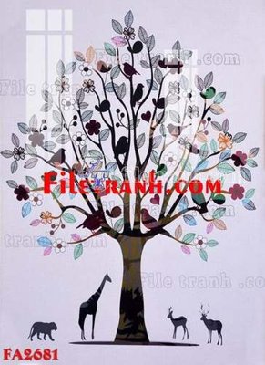 File tranh gốc File gốc in bộ tranh decor treo tráng gương canvas FA2681 (sắc nét từng chi tiết)