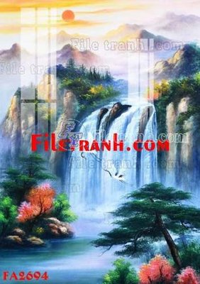 File tranh in tráng gương File gốc in bộ tranh decor treo tráng gương canvas FA2694 (siêu nét)