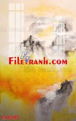 File tranh gốc File gốc in bộ tranh decor treo tráng gương canvas FA2797 (bản đẹp) độc quyền